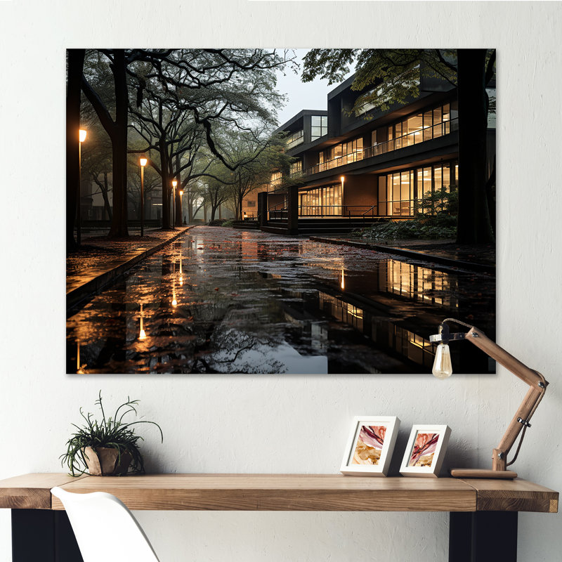 Photo collégiale d'hiver sur toile - Bâtiments et paysages urbains, Toile tendue, H 30 po x l 40 po x P 1,5 po