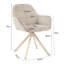 48.5cm H Linen Upholstered Metal Armchair in Beige-1897258468