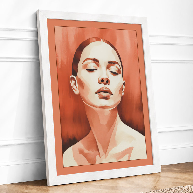 Serene Repose Modern - Print, A2 - 59.4 x 42.0 cm, White