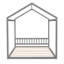Queen Size Wooden House Bed With Headboard-472341086