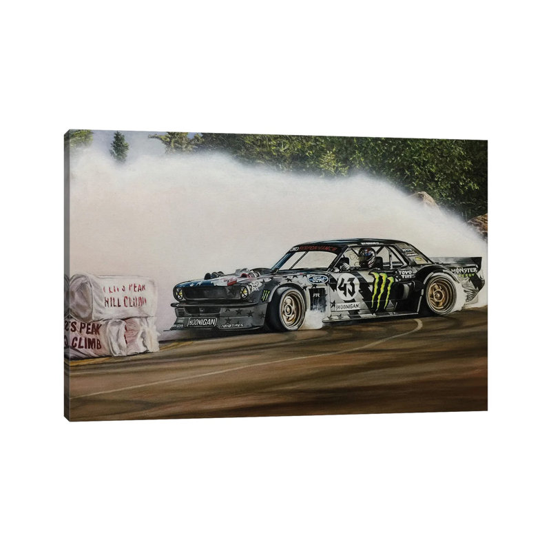 Hoonicorn Drift Car by J.Bello Studio - Wrapped Canvas Print, 20.32 cm H x 30.48 cm W