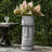 9.31" W X D 24.51" H Outdoor Planter - Cast Stone, To Conditions Backyard Made Of Magnesium Oxide, For