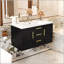 36'' Wall Mounted Bathroom Vanity With Resin Sink, Floating Storage Cabinet With 2 Drawers, Solid Wood Finish-2092355516