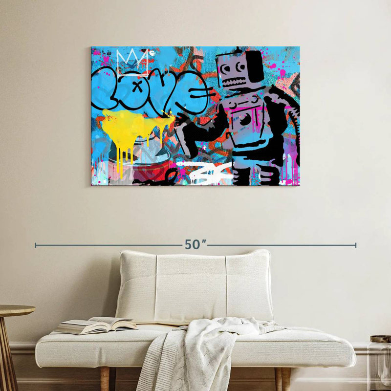 Tergel Love Robot, 26" H x 39" W