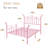 Retro Style Teen Girls Dream Crown Shaped Metal Platform Bed, No Box Spring Needed-1637843988-1637844014
