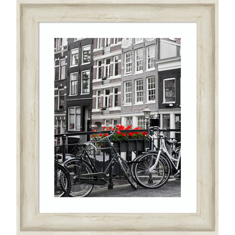 Cream Wood Picture Frame with Mat, 16" x 20"