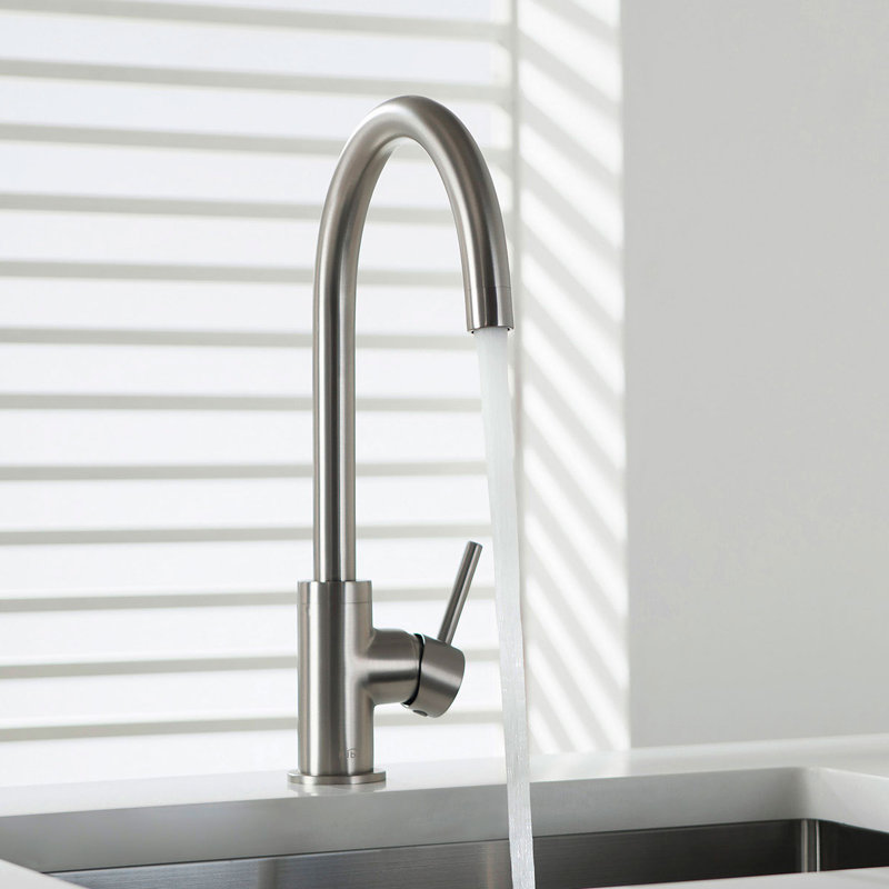 KIBI Lowa Kitchen Faucet, Brushed Nickel, Without Soap Dispenser