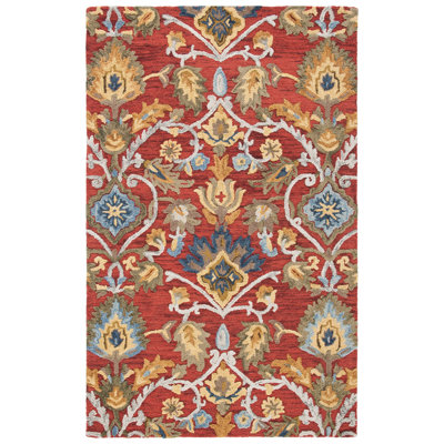 Haimes Hand Tufted Wool Floral Rug