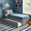 Amodio Solid Wood Platform Bed with Panel Footboard & Trundle