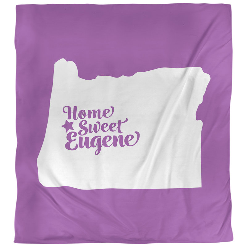Housse de couette simple eugene oregon, Violet, Microfibre
