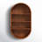 Minx Oval Solid Mango Wood Accent Wall Shelf-266877263