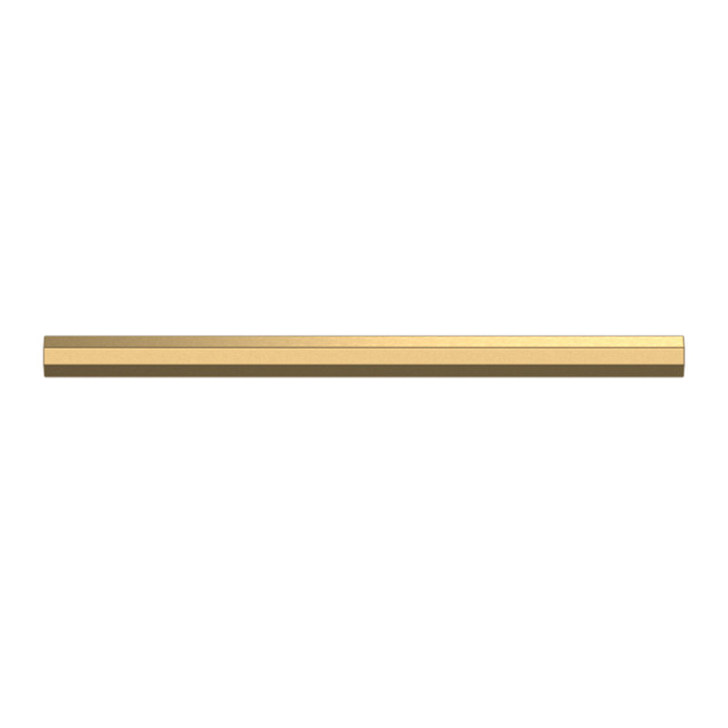 4418 Octagonal Pull, 6" CTC, Satin Brass