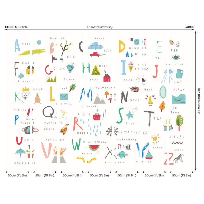 Stefana Matte Wall Mural, 280cm L x 350cm W