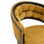 Ensemble de 2 tabourets de bar en chenille jaune avec pieds en fer noir, tabourets de comptoir modernes pour bar à domicile-2075058188