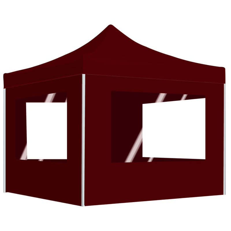 Abney 7.62m x 7.62m Metal Party Tent, 78.74 "H x 78.74 "W x 124 "D, Bordeaux