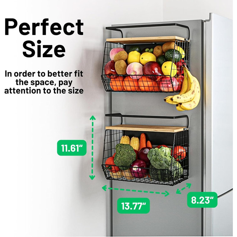 Magnetic Fridge Shelf With Wood Lid