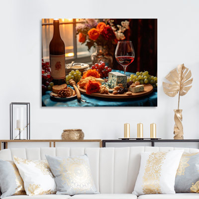 «Gourmet Wine And Cheese Perfection II», reproduction sur toile