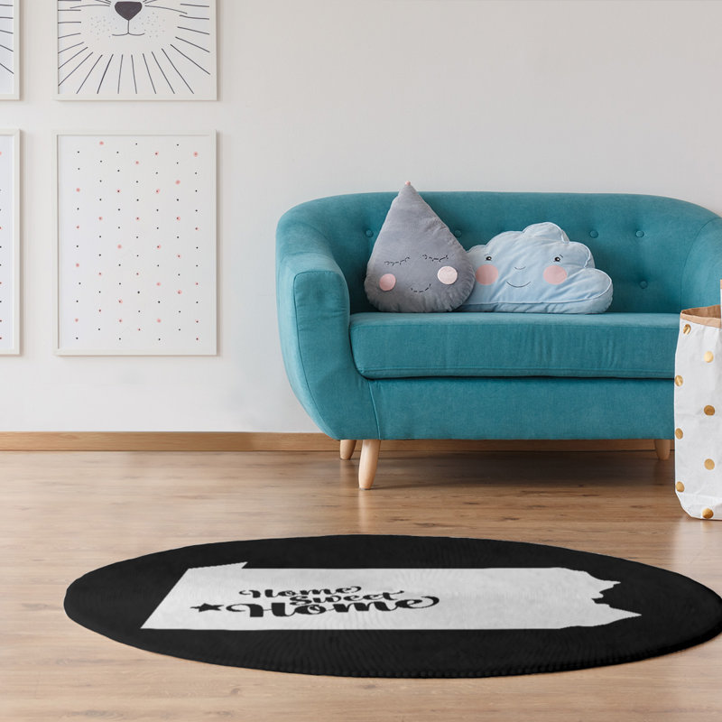 Chenille Indoor Rug, Round 5'