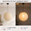 Lanternes en papier de 58 cm de large, luminaires suspendus artisanaux pour salon ou îlot de cuisine