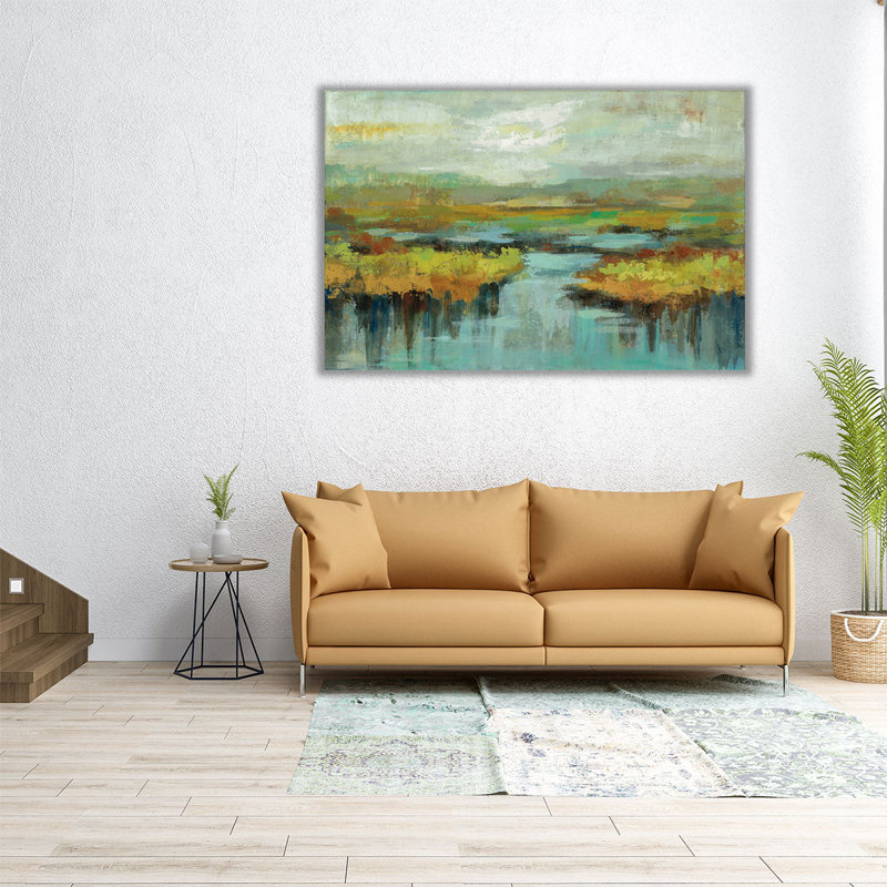 Paysage de printemps - reproduction d'art sur toile, H 20 po x l 30 po