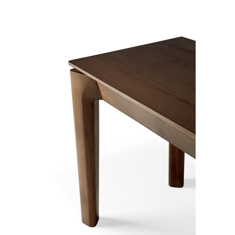 Bok Solid Wood Dining Bench, 18.1" H x 50" W x 13.8" D, Varnished Teak
