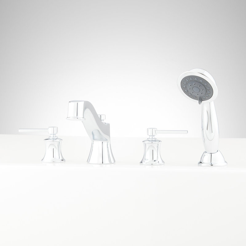 Robinet de baignoire romaine à fixation sur le comptoir, Chrome