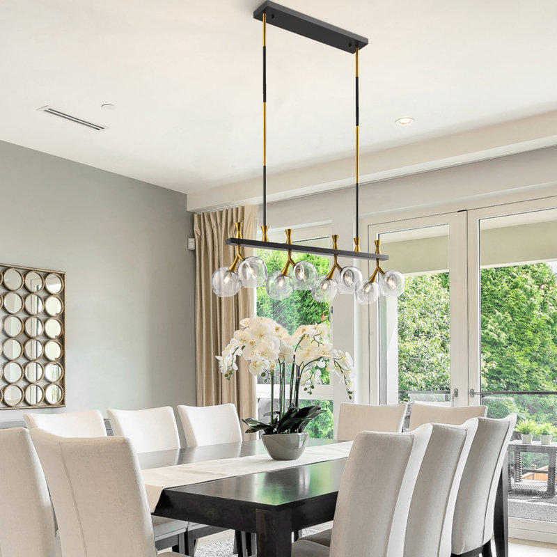Huntlee 8 - Light Dimmable Sputnik Modern Linear Chandelier