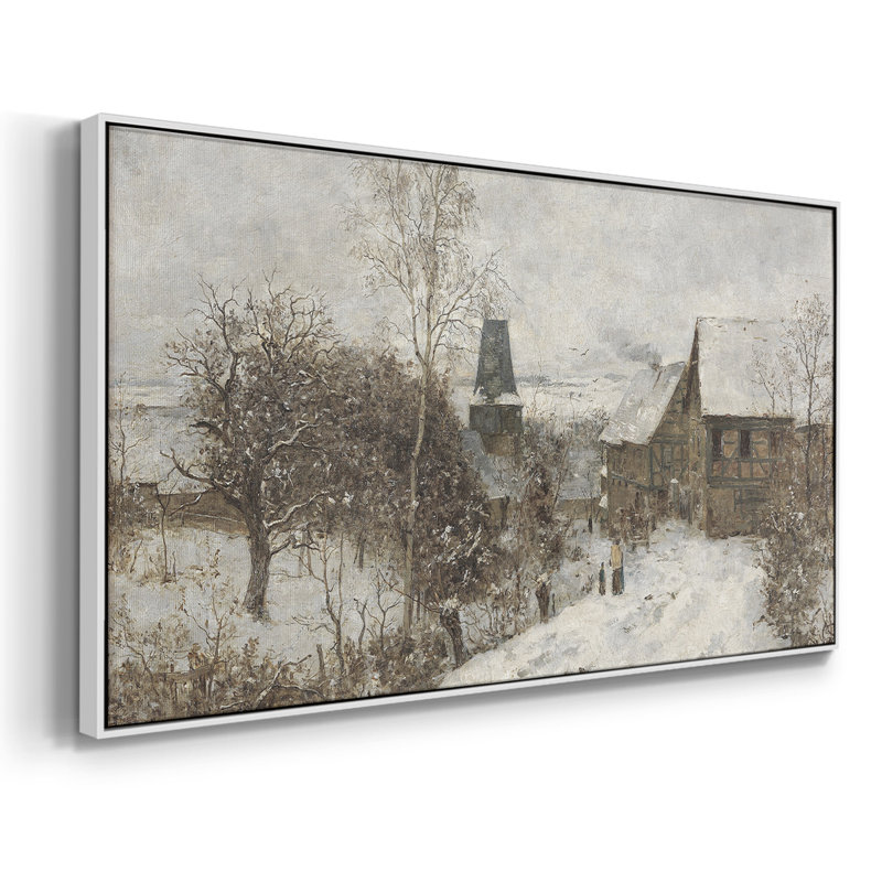 Série paysage - CDXVI - Toile tendue avec châssis, prête à accrocher, H 21 po x l 41 po, Blanc