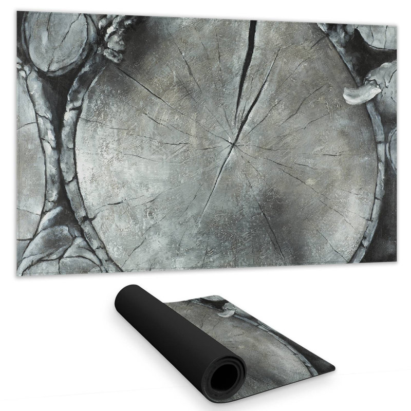 Stacked wood logs - 14.00"x24.25" Desk mat
