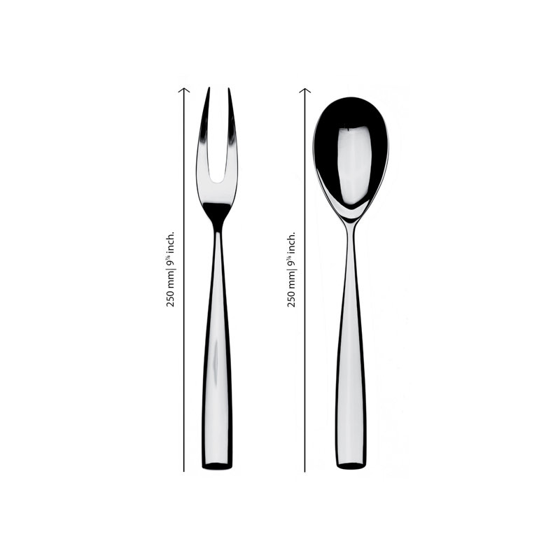 Arte Stainless Steel Salad Servers, Mirror