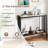 36" Console Table With Sintered Stone Tabletop & Open Shelf For Living Room