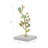 Flourite Crystal Sculpture with Marble - Decorative Objects for Home Decor - Charming Statue or Figurine Accent Decorations for Living Room - Green & Gold-1526026592
