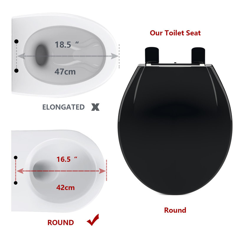 Global Commercial Toilet Seat with Built-In Toddler Potty Training, Soft Close, Quick-Release Hinges, Fits Round & Elongated, Durable PP, Quiet Close - Commercial Grade