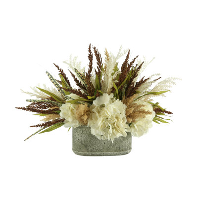 Arrangement floral d'hortensias en pot Harlem