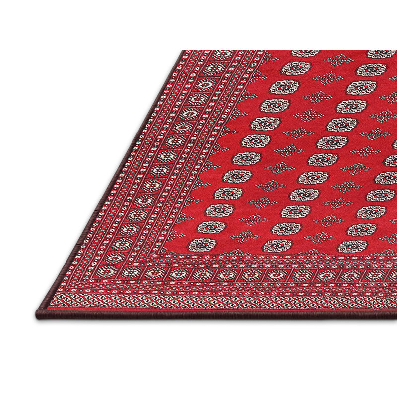 Tapis oriental rouge Rinu, Rectangle 8 pi x 10 pi