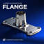 Jumbo Chrome-Plated Shower Curtain Rod Flanges with Complete Hardware