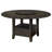 Kellea Round Dining Table with Removable Lazy Susan in Dark Cocoa