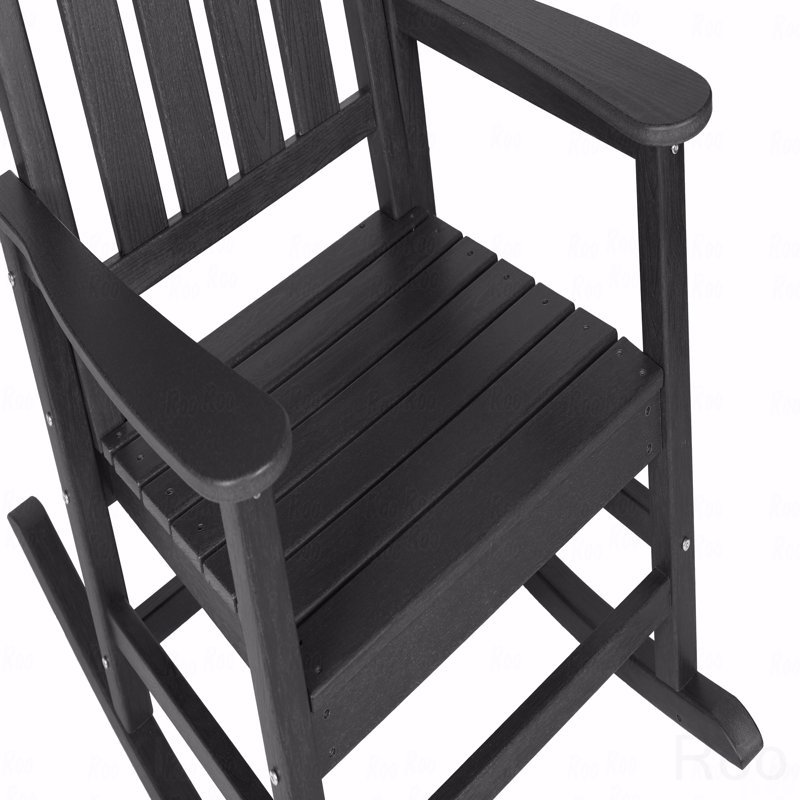 Ensemble de chaises berçantes toutes saisons avec table d'appoint, ensemble de chaises berçantes 3 pièces avec texture en bois