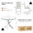 36" Round Glass Dining Table Set For 4,Modern Tempered Glass Tabletop With 4 PU Chairs For Kitchen Dining Room-1251241832-1251241833