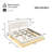 Luminous White Boucle King Floating Bed-1669425964
