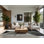 Soft Plush Eleni Squash Court Scene Modern & Contemporary Striped Area Rug in Grey – Black Binding