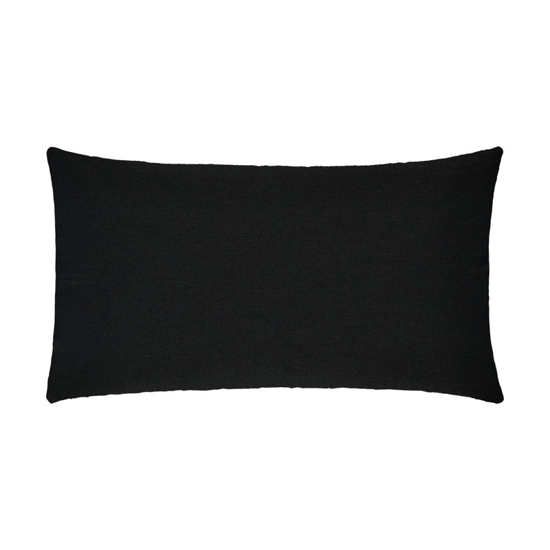Housse de coussin rectangulaire S&G Slubb, Noir