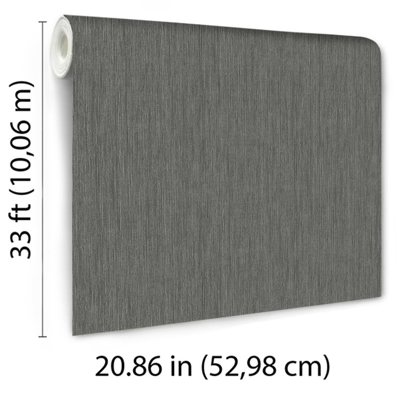 Papier peint Rafia Grasscloth, Noir