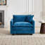 Canapé Cloud à siège simple (le repose-pieds n'est pas inclus), canapé modulaire moderne, pour le salon, la chambre à coucher et les appartements, coussin de siège rembourré à double couche confortable, tissu chenille respirant, bleu-121646653