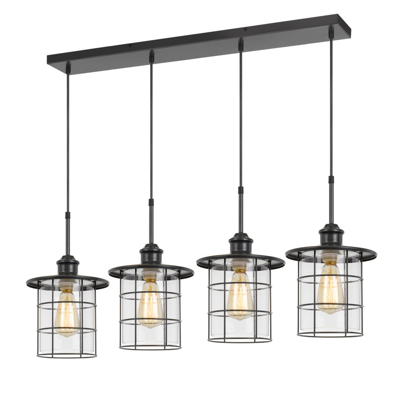 Luminaire suspendu pour îlot de cuisine 4 lumières Hampson