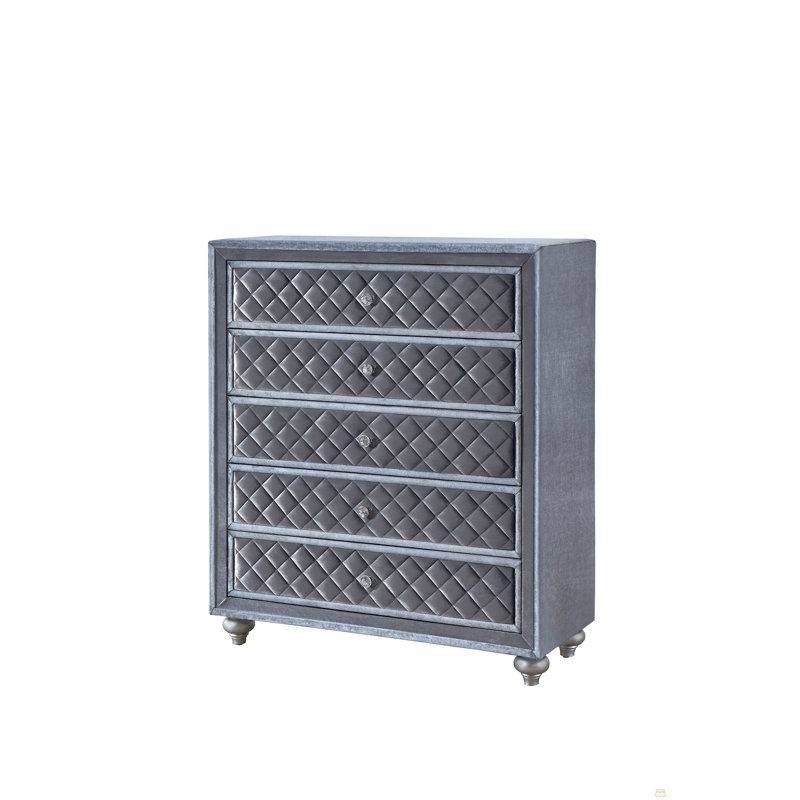 Commode en faux cristal 1 tiroir 5 pièces