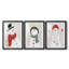 Festive Snowman I - Impression personnalisée de qualité supérieure avec cadre - 3 pièces-307372820