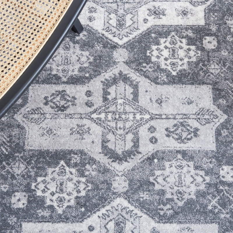 Tapis gris / gris foncé Gracie-Lou 660, Rectangle 8 pi x 10 pi