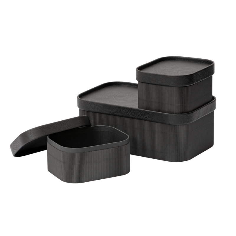 Ensemble de 3 bacs, Noir