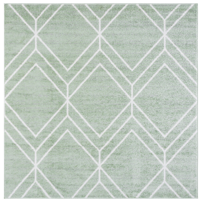 Geometric Area Rug, Square 183 cm